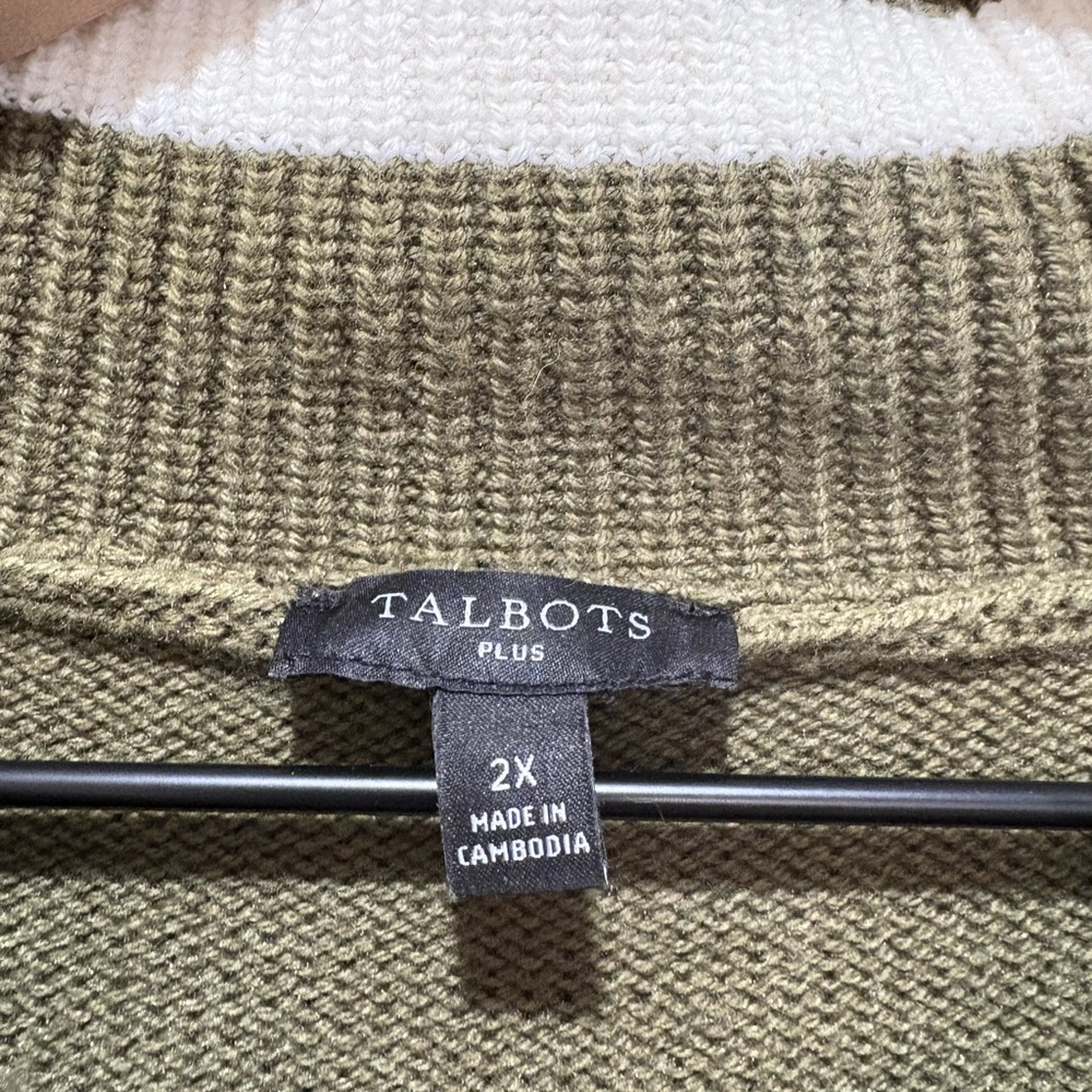 Talbots Plus 1/4 Zip Sleeveless Sweater - Picture 4 of 5